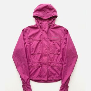 Bebe Sport Relaxed-Fit Hooded Jacket Pink Women’s Large Lightweight Windbreaker
